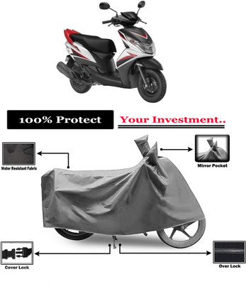 Amexride Two Wheeler Cover for Yamaha(Ray Z BS6, Grey)