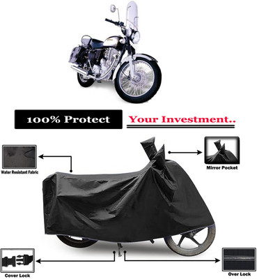 Amexride Two Wheeler Cover for Royal Enfield(Machismo 350, Black)