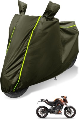 Auto Hub Waterproof Two Wheeler Cover for KTM(Duke 200, Green)