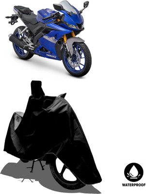 Amexride Waterproof Two Wheeler Cover for Yamaha(YZF-R15 V3 BS6, Black)