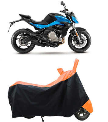 Coxtor Waterproof Two Wheeler Cover for CFMoto(650 NK BS6, Orange)