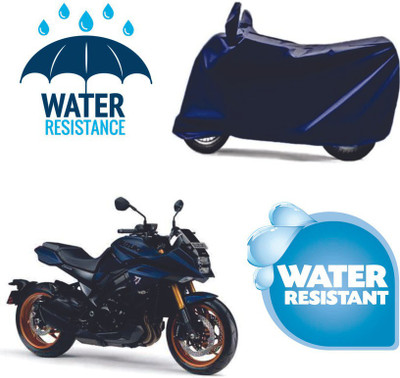 RTS COLLECTIONS Waterproof Two Wheeler Cover for Suzuki(Katana BS6, Blue)