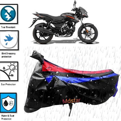 Mdstar Waterproof Two Wheeler Cover for Bajaj(Pulsar 125, Black)