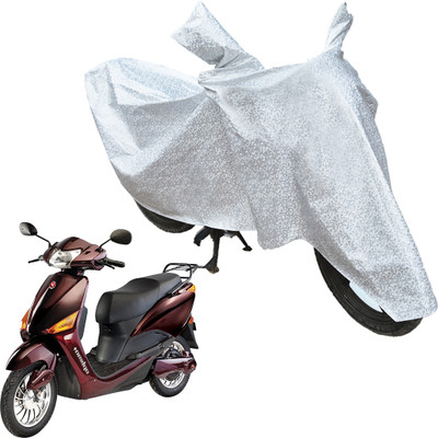 RiderShine Waterproof Two Wheeler Cover for Hero(Electric Optima Plus, Silver)