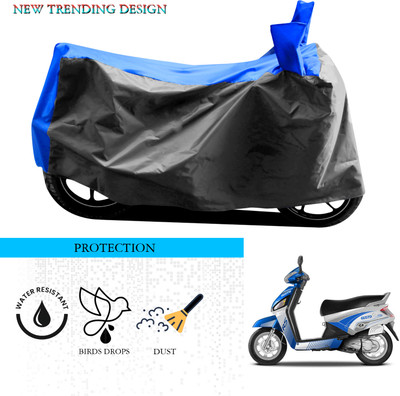 ANTHUB Waterproof Two Wheeler Cover for Mahindra(Gusto Electric, Grey, Blue)