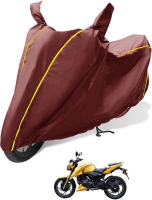 Auto Hub Waterproof Two Wheeler Cover for TVS(Apache RTR 200, Maroon)