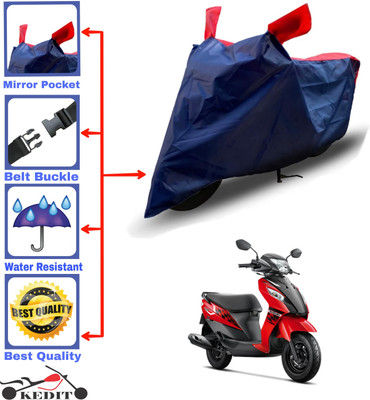 KEDIT Two Wheeler Cover for Suzuki(Let's, Red, Blue)