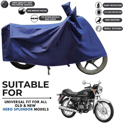 MADAFIYA Two Wheeler Cover for Hero(Splendor Pro Classic, Blue)