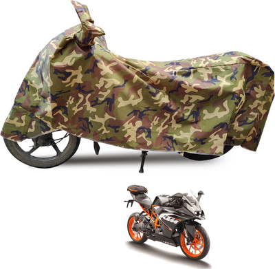 Euro Care Waterproof Two Wheeler Cover for KTM(RC 200, Black)