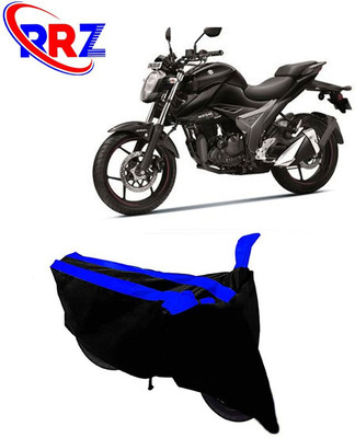 RRZ Waterproof Two Wheeler Cover for Suzuki(Gixxer, Black, Blue)