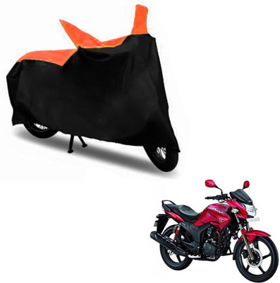 DeepShakshi AUTOMOTIVE Waterproof Two Wheeler Cover for Hero(Hunk, Black, Orange)