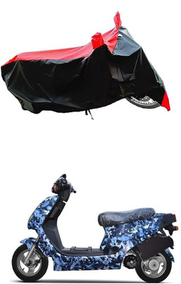 VESMEI Two Wheeler Cover for Hero(Electric AXLHE-20 BS6, Red)