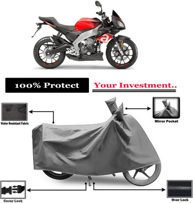 Amexride Two Wheeler Cover for Aprilia(Tuono 150, Grey)