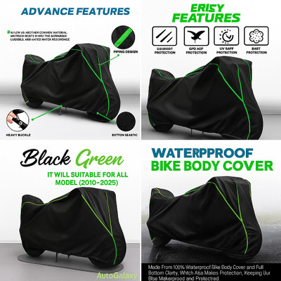 AutoGalaxy Waterproof Two Wheeler Cover for TVS(Apache 150, Black)