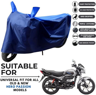 MADAFIYA Two Wheeler Cover for Hero(Passion Pro i3S, Blue, Blue)