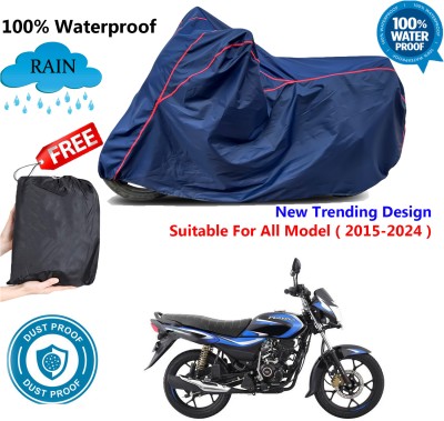 AUTOCAD Waterproof Two Wheeler Cover for Bajaj(Platina 110 H-Gear BS6, Blue, Red)