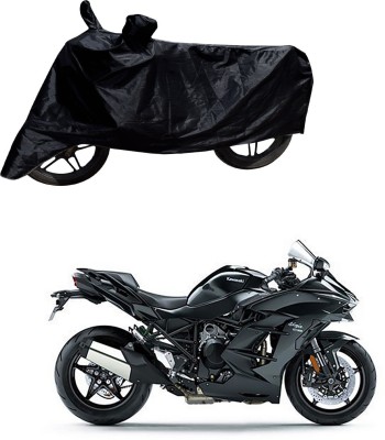 Genipap Two Wheeler Cover for Kawasaki(Ninja H2 SX, Black)