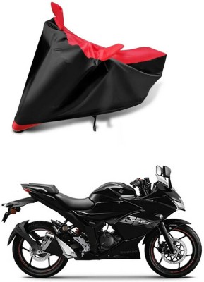 Ascension Two Wheeler Cover for Suzuki(Gixxer SF, Red, Black)