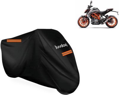 Juvdoxj Waterproof Two Wheeler Cover for KTM(390 Duke BS6, Black)