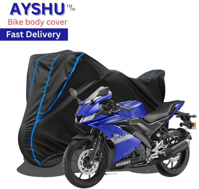 AYSHU Waterproof Two Wheeler Cover for Yamaha(R15S, Black, Red)