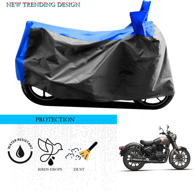 SnehaSales Waterproof Two Wheeler Cover for Royal Enfield(Classic Stealth Black, Grey, Blue)