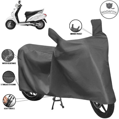 MADAFIYA Waterproof Two Wheeler Cover for Honda(Activa 125, Grey)