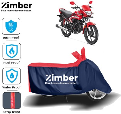 ZIMBER Two Wheeler Cover for Honda(Dream Yuga, Red, Blue)