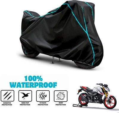 ANTHUB Waterproof Two Wheeler Cover for TVS(Apache RTR 160 4V, Black)