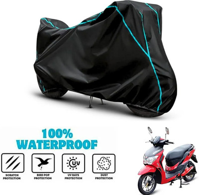 ANTHUB Waterproof Two Wheeler Cover for Hero(Electric Dash, Black)