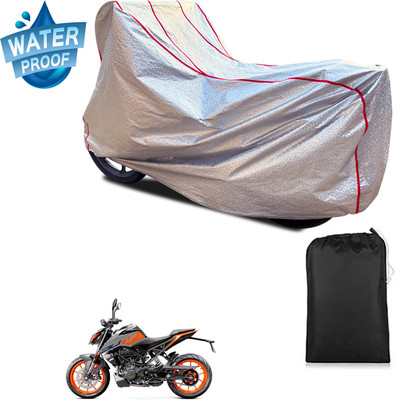 PAGORA Waterproof Two Wheeler Cover for KTM(200 Duke BS6, Silver)
