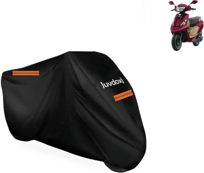 Juvdoxj Waterproof Two Wheeler Cover for TVS(Scooty Zest 110 BS6, Black)