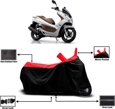 Amexride Two Wheeler Cover for Honda(PCX 125, Red)