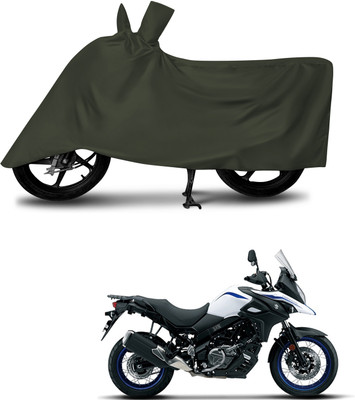 aosis Waterproof Two Wheeler Cover for Suzuki(V-Strom 650 XT, Green)