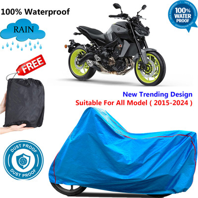 OliverX Waterproof Two Wheeler Cover for Yamaha(MT 09, Blue)
