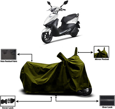 Amexride Two Wheeler Cover for Indus(Yo, Green)