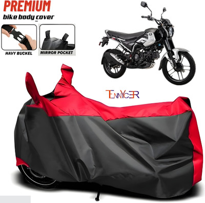 TENNYCER Waterproof Two Wheeler Cover for Bajaj(Freedom, Red, Black)