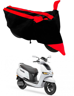 Mdstar Waterproof Two Wheeler Cover for TVS(iQube, Red, Black)