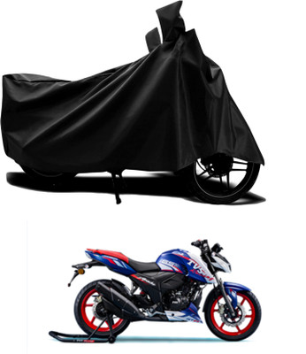 KEDIT Two Wheeler Cover for TVS(Apache RTR 165 RP, Black)