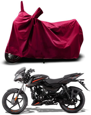 KEDIT Two Wheeler Cover for Bajaj(Pulsar 125 Neon BS6, Maroon)