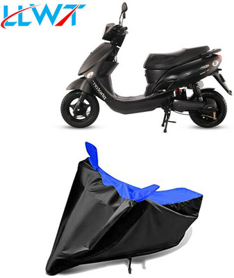 DeepShakshi AUTOMOTIVE Waterproof Two Wheeler Cover for Hero(Electric Maxi, Black, Blue)