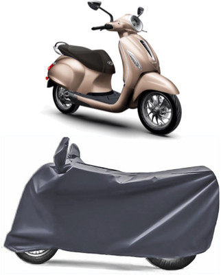 V VINTON Two Wheeler Cover for Bajaj(Chetak, Grey)