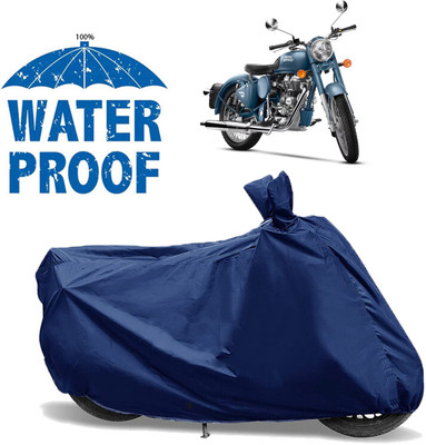 AUTOCAD Waterproof Two Wheeler Cover for Royal Enfield(Classic Squadron, Blue)