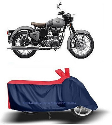 DeepShakshi AUTOMOTIVE Waterproof Two Wheeler Cover for Royal Enfield(Classic Gunmetal, Blue)