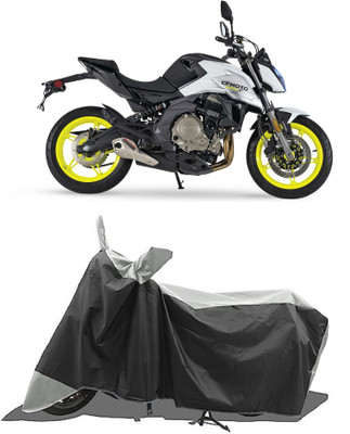 GROFATIK Two Wheeler Cover for CFMoto(650 NK BS6, White)