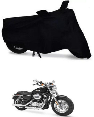 DeepShakshi AUTOMOTIVE Waterproof Two Wheeler Cover for Harley Davidson(1200 Custom, Black)
