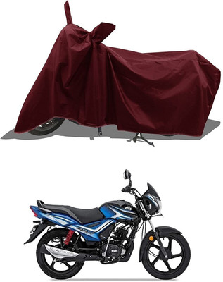 DeepShakshi AUTOMOTIVE Two Wheeler Cover for TVS(Star City, Maroon)