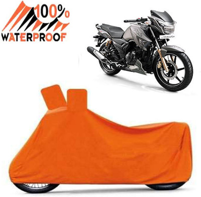 Autoinnovation Waterproof Two Wheeler Cover for TVS(Apache RTR 160, Orange)