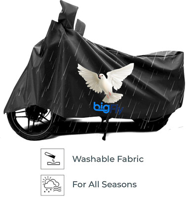 BigFly Waterproof Two Wheeler Cover for TVS(Scooty Pep+, Black)