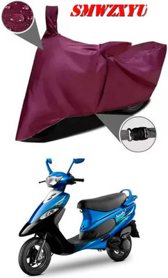 smwzxyu Waterproof Two Wheeler Cover for TVS(Pep Plus, Maroon)