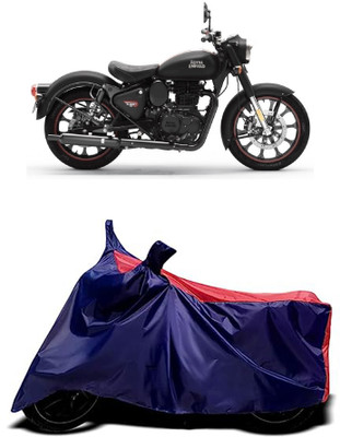 VESMEI Two Wheeler Cover for Royal Enfield(Classic 350, Red)